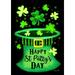 Toland Home Garden St Patty Top Hatty Shamrock St. Patricks Day Flag Double Sided 28x40 Inch
