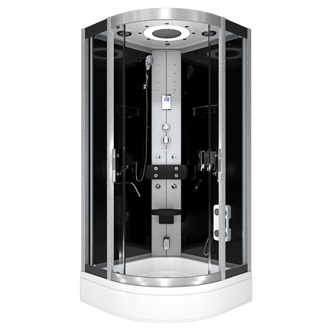 AcquaVapore Dampfdusche Dusche Duschkabine D58-53T2 Duschtempel Sauna 90x90 cm Image