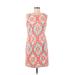 R&K Casual Dress - Sheath Scoop Neck Sleeveless: Pink Dresses - Women's Size 10