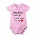 EQWLJWE Toddler Baby Girls Boys Short Sleeve Letter Print T-Shirt Jumpsuit Romper