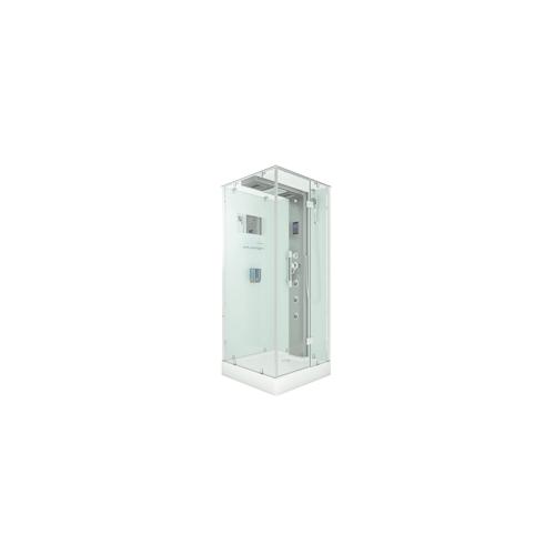Dampfdusche Duschtempel Sauna Dusche Duschkabine D38-00R2-EC 80×80 cm mit 2K Scheiben Versiegelung