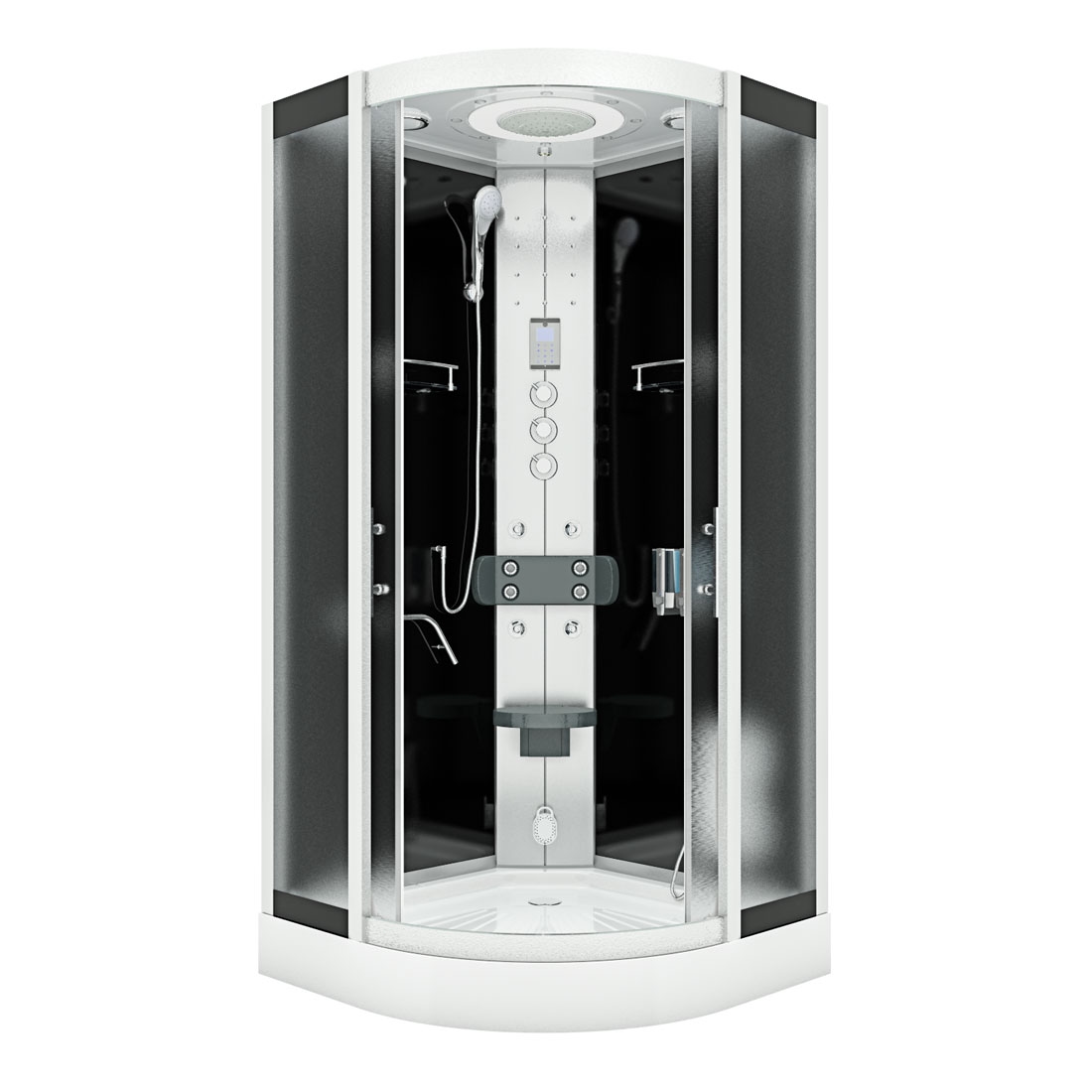 AcquaVapore Dampfdusche Duschkabine Sauna Dusche D58-13M3-EC 90x90 cm mit 2K Scheiben Versiegelung Image