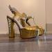 Jessica Simpson Shoes | Gold Snakeskin Platform Shoes - Size 7- Jessica Simpson | Color: Gold | Size: 7