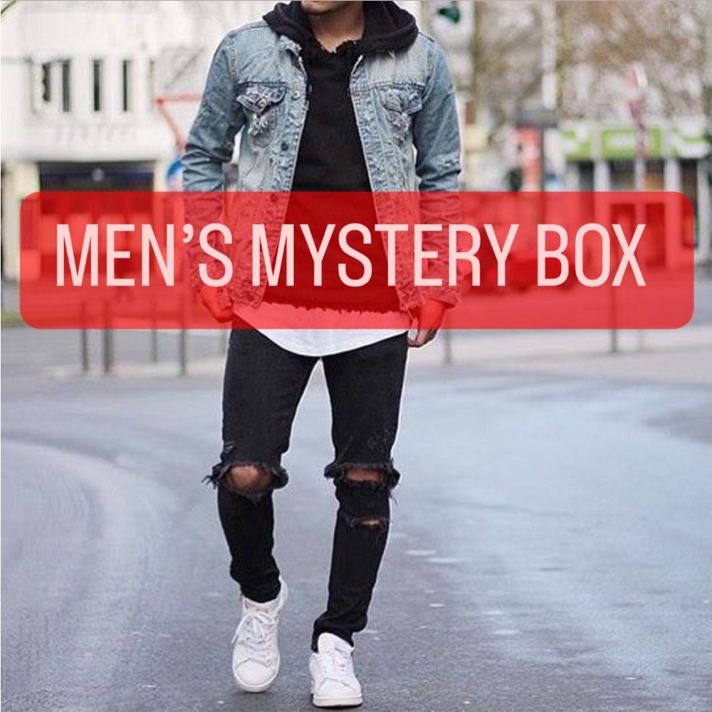 Nike Other | 1 $45 Mens Clothing Mystery Box . 7 Items ! All Brand New ! Reseller Box New | Color: Black/Blue | Size: Os