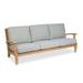 CO9 Design Newport 83" Wide Outdoor Teak Patio Sofa w/ Cushions Wood/Natural Hardwoods in Gray/Brown | 33 H x 83 W x 33 D in | Wayfair