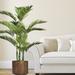 Laura Ashley Panama Floor Palm Tree in Planter Plastic/Fiberstone in Brown | 53 H x 38 W x 30 D in | Wayfair VHX131202