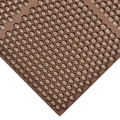 NoTrax T15U0033BR Optimat Grease-Resistant Floor Mat, 3' x 3', 1/2