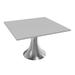 4 Person Square Meeting Table With Wide Round Base 46" Office Table
