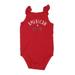 Carter's Short Sleeve Onesie: Red Bottoms - Size 24 Month