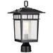 Cove Neck Outdoor Large Post Lantern; 1 Light; Textured Black Finish