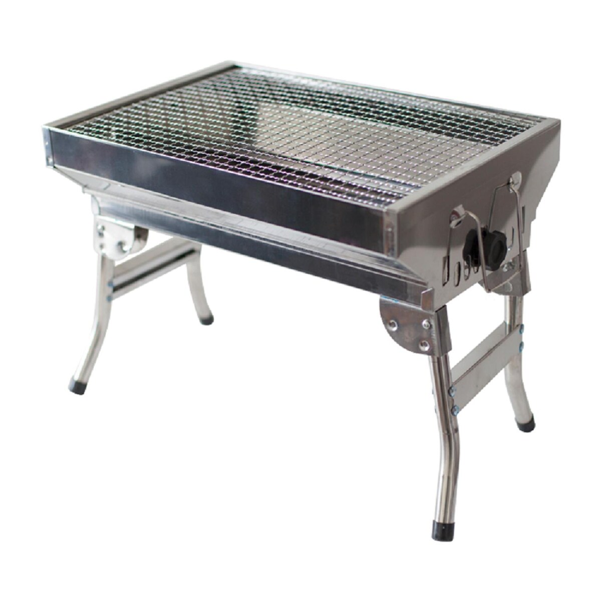 Olymp Handels GmbH Schaschlik Grill Angler Edelstahl Mangal mit klappbaren Beinen Anglergrill Image