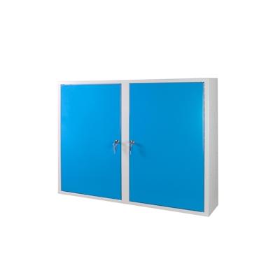 PROREGAL Werkzeugwandschrank mit 2 Türen + 3 Fachboden | HxBxT 75x100x20cm | Lichtgrau/Lichtblau Image
