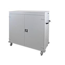 PROREGAL Notebook-Wagen mit 30 Fächer | HxBxT 125x131x50cm | Lichtgrau Image