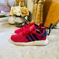 Adidas Shoes | Adidas The Brand With 3 Stripes Canvas Sneaker Shoes Red Size 6 | Color: Red/White | Size: 6