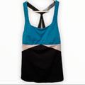 Nike Tops | Nike Athletic Cross-Back Tank Activewear Just Do | Color: Black/Tan/White | Size: M
