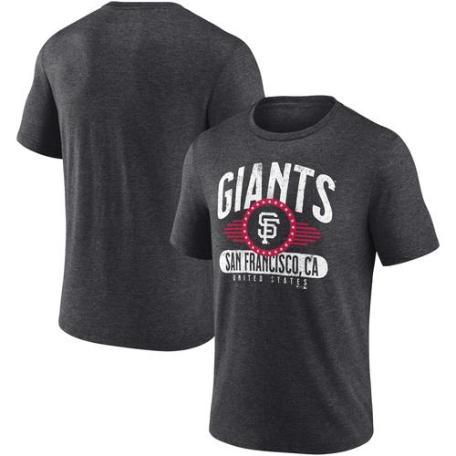 San Francisco Giants Badge of Honor Tri-Blend T-Shirt für Herren in meliertem Anthrazit