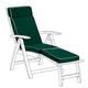 Gardenista Outdoor Garden Sun Lounger Cushion | Water Resistant Recliner Chair Sunlounger Pad 176x46x8cm | Hypoallergenic Patio Furniture Sunbed Cushions | Durable Thick and Comfortable (Green)