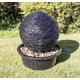 Primrose 56cm Layered Slate Effect Torver Sphere Cascade Water Feature with Lights & Fully Self Contained Decorative Fountain