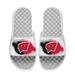 Men's ISlide White Wisconsin Badgers Spray Paint Slide Sandals