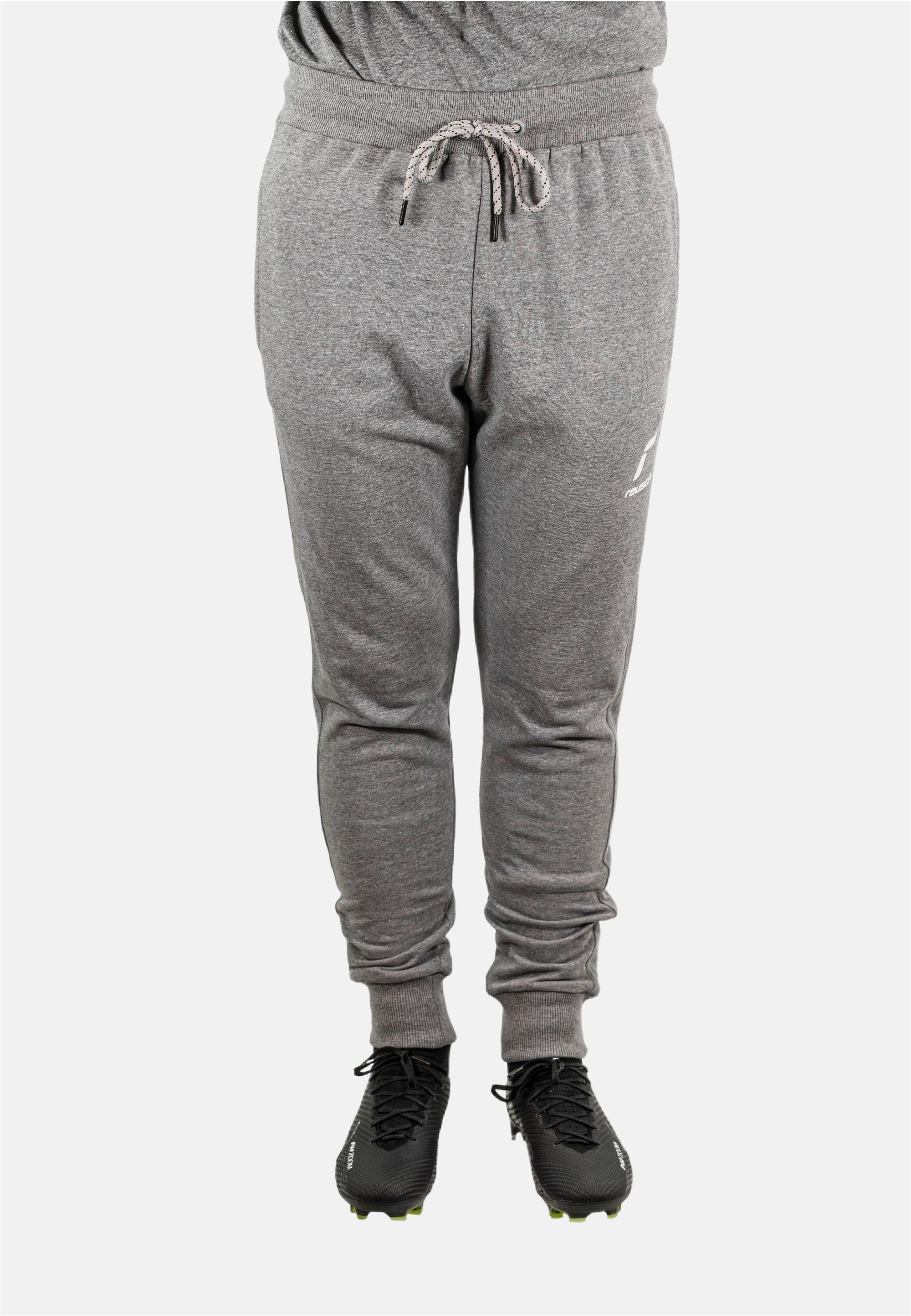 Stoffhose REUSCH, Herren, Gr. M, US-Größen, grau (grau, weiß), 50% Baumwolle, 50% Polyester, mehrfarbig, lang, Hosen Stoffhose, in zeitlosem Look