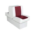 Wise Deluxe Lounge Seat w/ 10'' Base Wise White/Wise Red Large 8WD707P-1-925