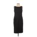 Nine West Casual Dress - Sheath Crew Neck Sleeveless: Black Print Dresses - Women's Size 4