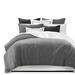 Colcha Linens Lukas Standard Cotton 3 Piece Coverlet/Bedspread Set Polyester/Polyfill/Cotton in Black/Gray | Wayfair HAL-GRT-CVT-SK-5PC