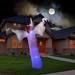 GOOSH Halloween Inflatable 12 FT Scary Blow Up Ghost Inflatable w/ Built-in LEDs Polyester in Black/Red/White | 144 H x 72 W x 48 D in | Wayfair