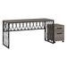 17 Stories 60" Desk w/ Mobile Pedestal Wood in Gray/Black | 30 H x 60 W x 23.54 D in | Wayfair 2213941AC57047EFB88809172AAD100C