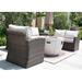 Red Barrel Studio® Fabiana 5 Piece Rattan Sofa Seating Group w/ Cushions Synthetic Wicker/All - Weather Wicker/Wicker/Rattan in White/Brown | Outdoor Furniture | Wayfair