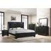 Red Barrel Studio® Chamia Upholstered Panel Bedroom Set Upholstered in Black/Brown | 55 H x 48.5 W x 76 D in | Wayfair