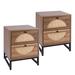 Bay Isle Home™ Cristy 2 - Drawer Nightstand Wood in Brown | 21 H x 15.6 W x 15.6 D in | Wayfair 2885AAF9115F429E91A1A5F1B4E84E66