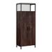 17 Stories 4 - Shelf Storage Cabinet Wood in Brown | 63.38 H x 23.62 W x 15.55 D in | Wayfair F26B933067864674803959F93728401C