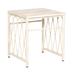 Woodard Cane Extruded Aluminum Outdoor Side Table Metal in White | 21.75 H x 19.25 W x 19.25 D in | Wayfair S650203-WHT