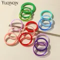 ChimFashion-Bracelets en résine acrylique pour femmes bracelet géométrique rond bracelet coloré