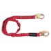 FALLTECH 8247B Shock Absorbing Lanyard, 6 ft., Red