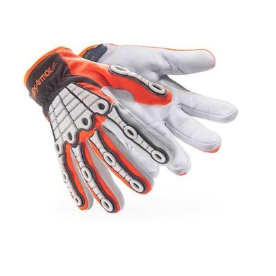 HEXARMOR 4073-XXL (11) Cut-Resistant Gloves, A6 Cut Level, White/Orange/Black,