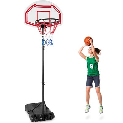 Portable Basketball Hoop Stand Height Adjustable Goal System W/2 Nets