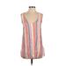 Beach Riot Casual Dress - Shift Plunge Sleeveless: Pink Print Dresses - Women's Size X-Small