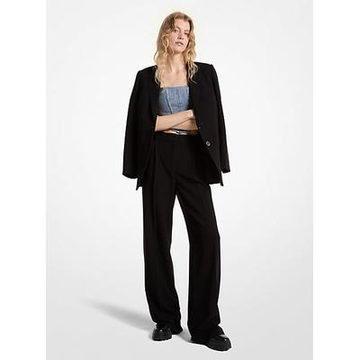 Michael Kors Crepe Wide-Leg Pants Black 4