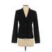 The Limited Outlet Blazer Jacket: Below Hip Black Print Jackets & Outerwear - Women's Size 2