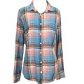 J. Crew Tops | J.Crew Plaid Button Down Long Sleeve Women’s Shirt Size Medium | Color: Blue | Size: M