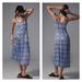 Anthropologie Dresses | Dhruv Kapoor Anthropologie Plaid Mesh Pleated Midi Dress | Color: Blue/White | Size: S