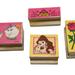 Disney Office | Disney Beauty And The Beast Rubber Stamp Lot Of 4 Belle Mrs Potts Chip Rose Rare | Color: Green | Size: Os