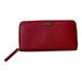 Kate Spade Bags | Kate Spade Zip-Around Continental Large Wallet In Red Saffiano Real Leather | Color: Red | Size: Os