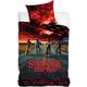 Stranger Things Single Duvet Cover Set - 100% Cotton Bedding Duvet with Large Pillow Case - Reversible Duvet Set for Men & Women - Comfortable & Breathable