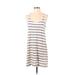 J.Crew Factory Store Casual Dress: White Stripes Dresses - Women's Size Small