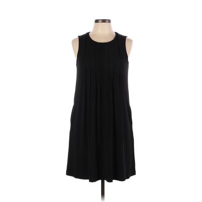 Calvin Klein Casual Dress - A-Line Crew Neck Sleeveless: Black Solid Dresses - Women's Size 6