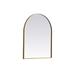 RE/FINE™ Sabine Arch Metal Wall Mirror Metal in Yellow | 30 H x 24 W x 1 D in | Wayfair 379561F11DA0492FA858BD3DCC546EEB