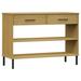 Ebern Designs Console Cabinet Buffet Storage w/ Metal Legs Solid Wood Pine OSLO Wood/Metal in Brown | 27.6 H x 38.6 W x 13.8 D in | Wayfair